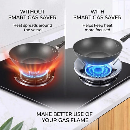 Smart Gas Saver Burner Ring - LPG Flame Shield & Heat Saver (Pack Of 2)